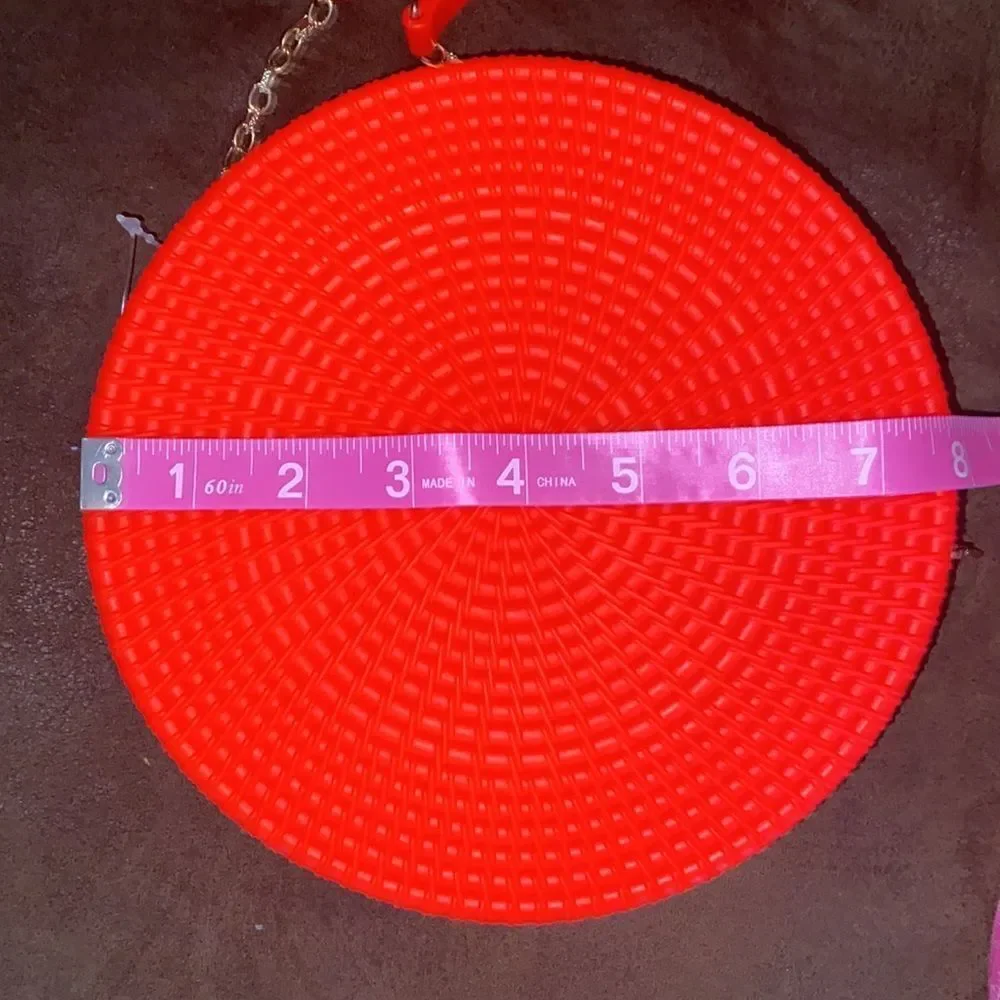 Neon Orange PVC Jelly Crossbody